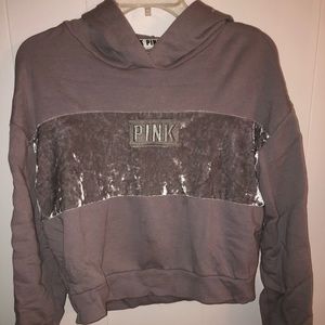 Victoria’s Secret pink semi cropped hoodie